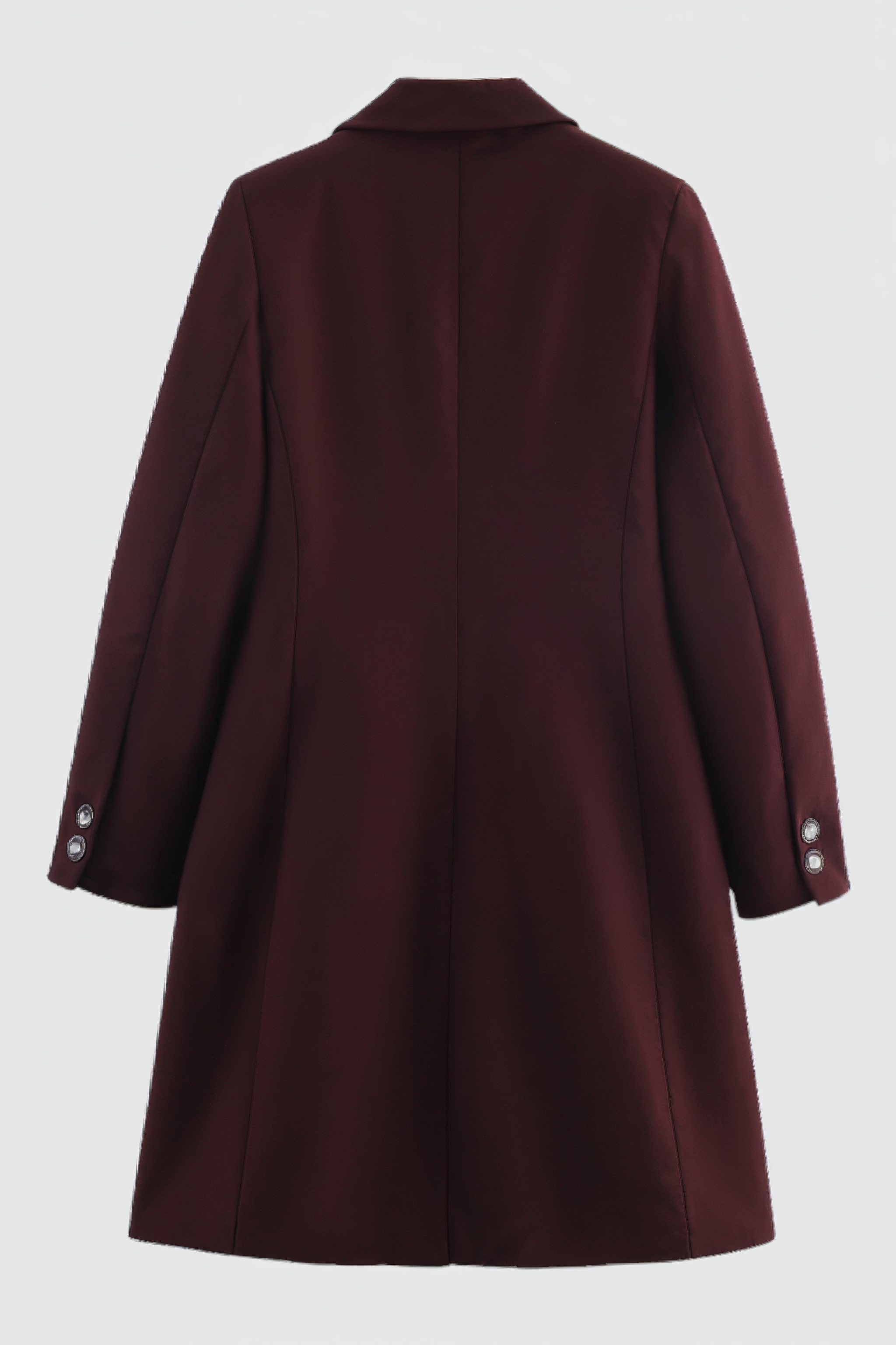Dames Vintage Elegante Bourgondië Jas