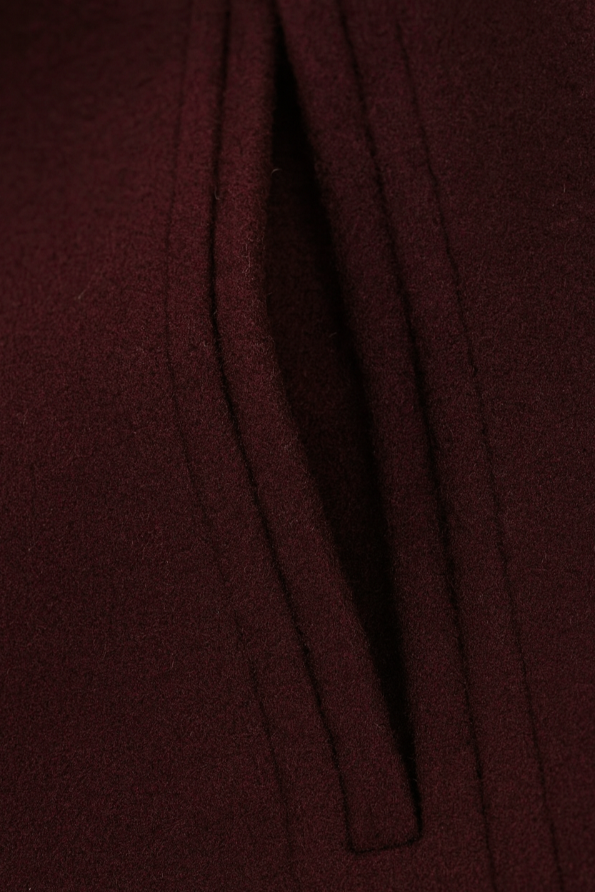 Dames Vintage Elegante Bourgondië Jas