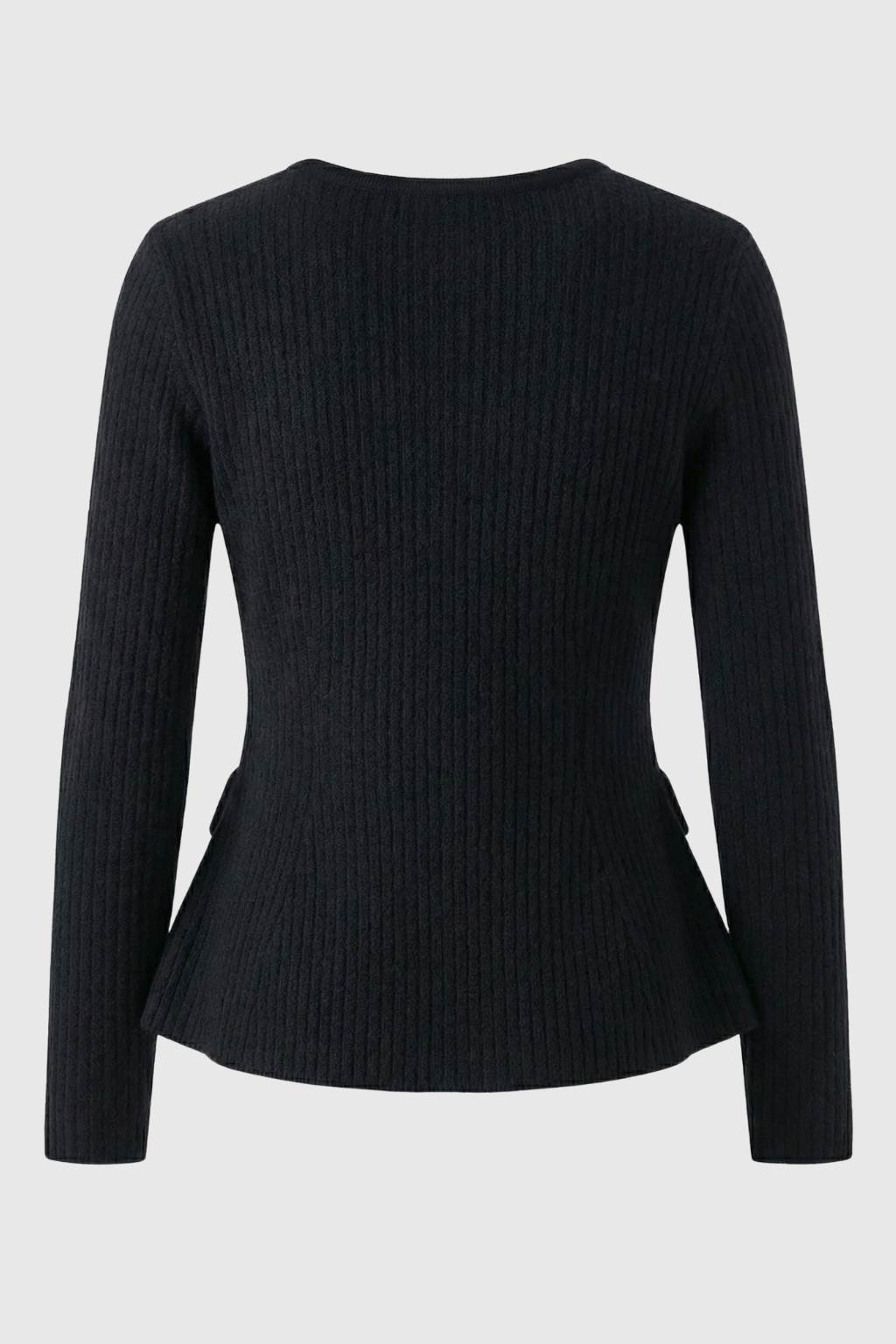 Women's Warm Black Knit Cardigan