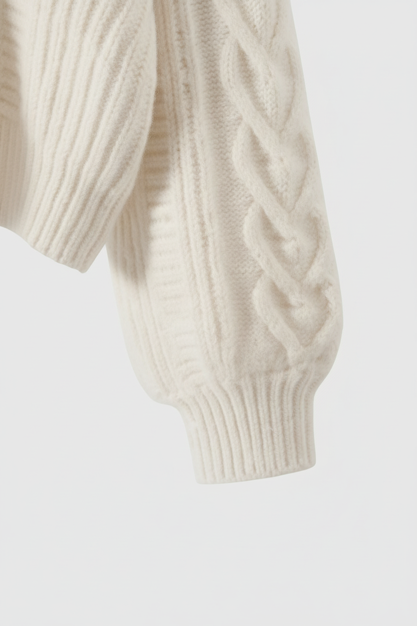 Women's White V-Neck Cardigan