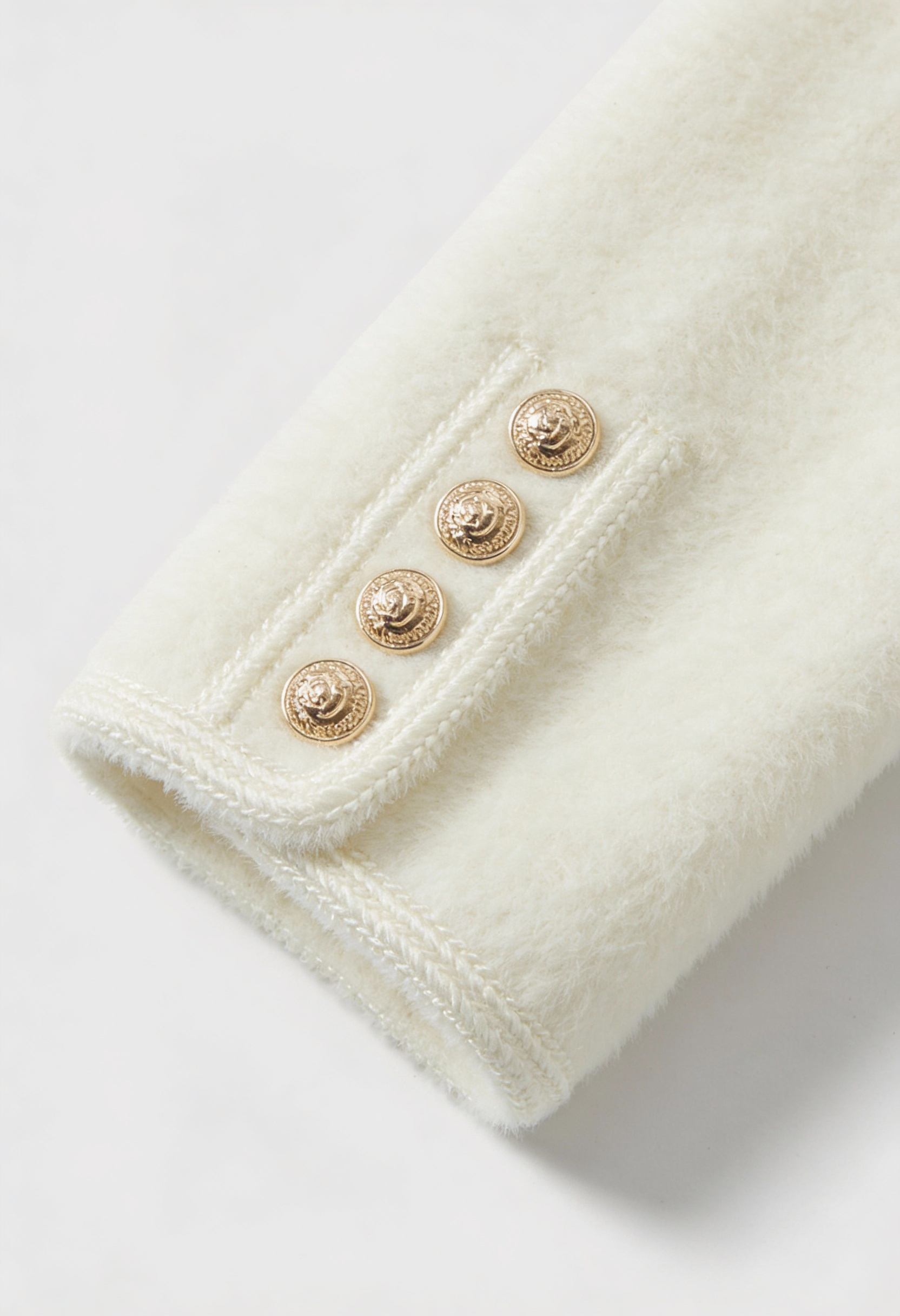 Women's Soft Crew Neck White Cardigan