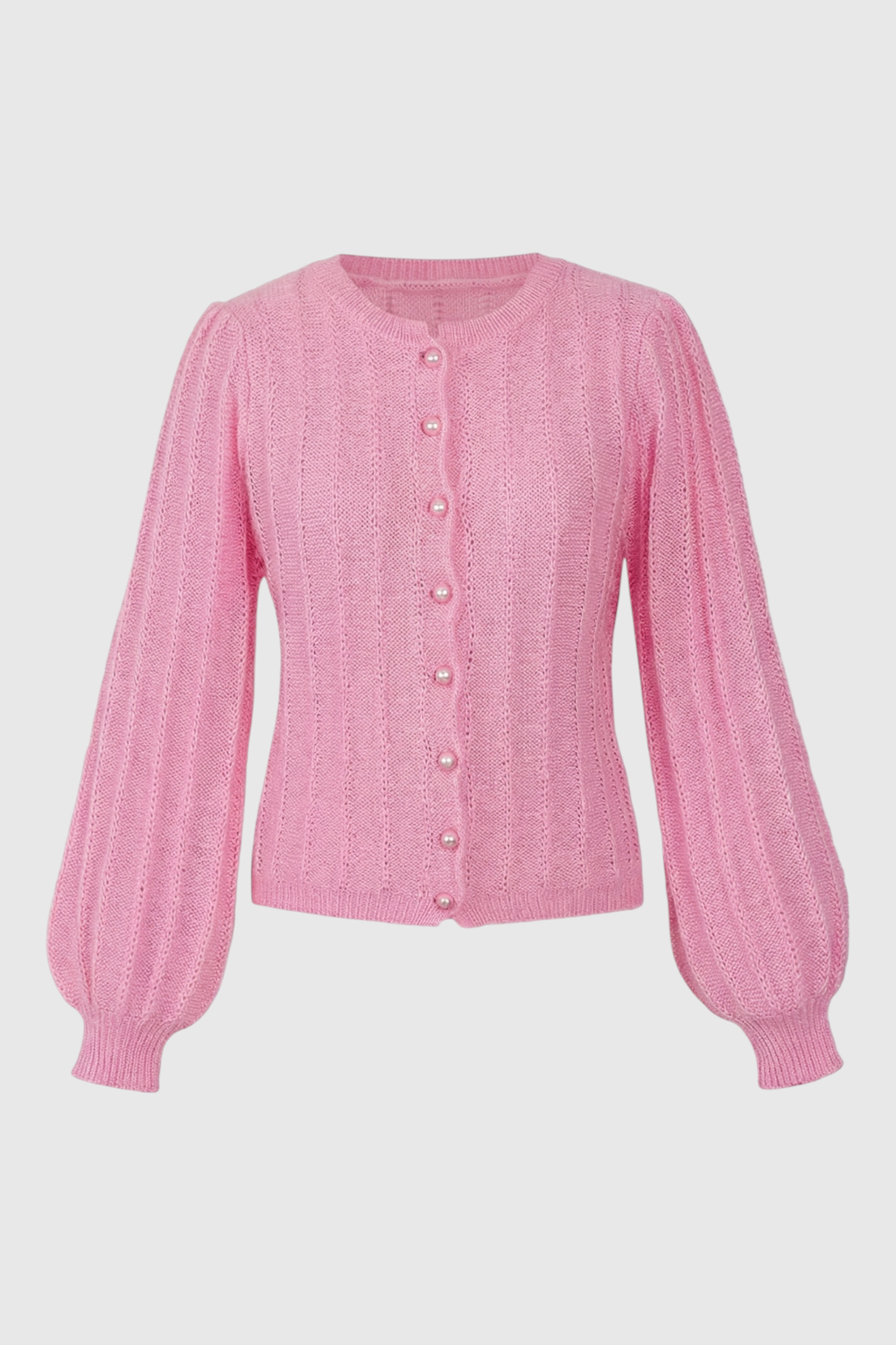 Dames Zachte Roze Gebreide Vestje