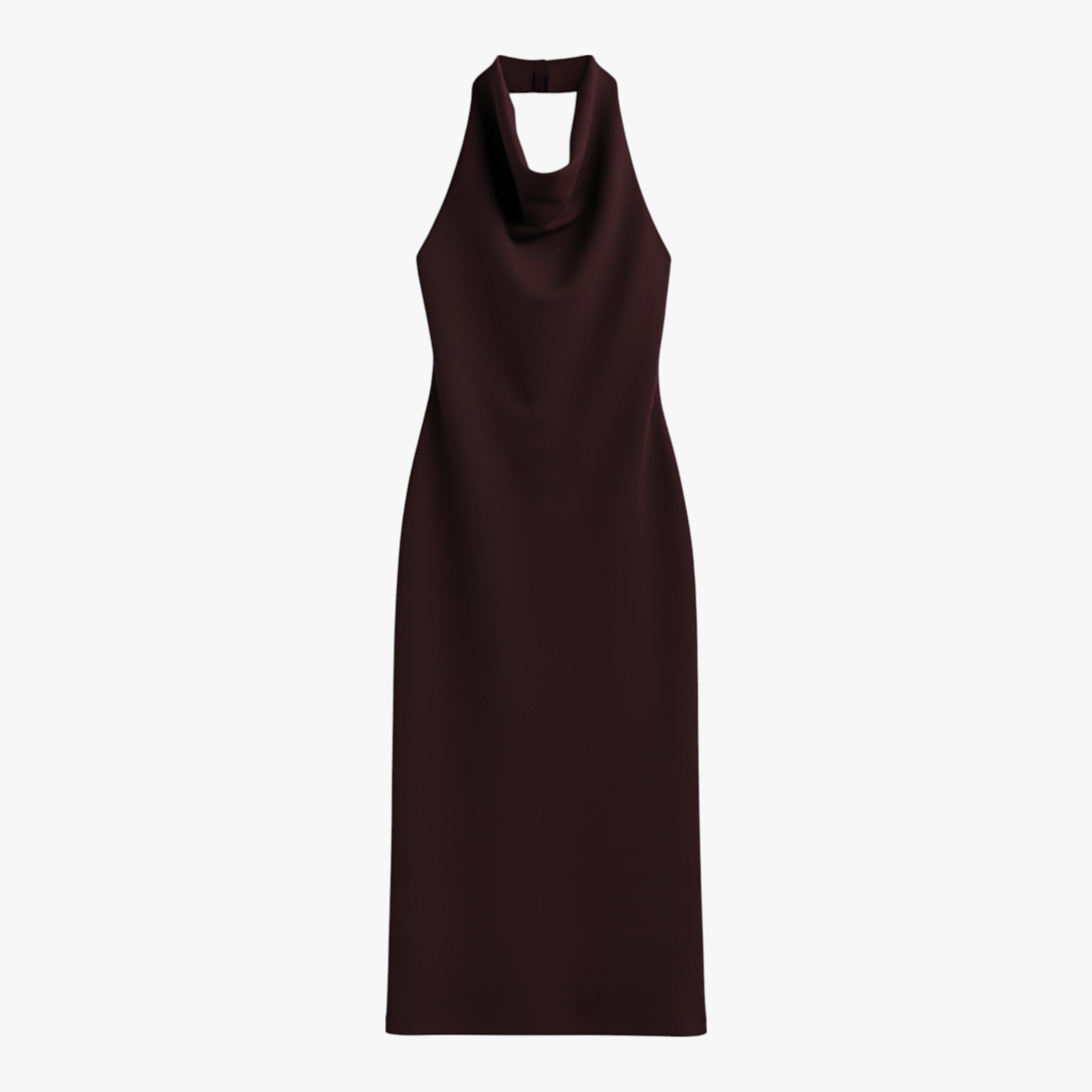 Jurken : Grace Dames Zomerjurk Bruin Midi Met Backless Ontwerp in Bruin van Vanda Liamo