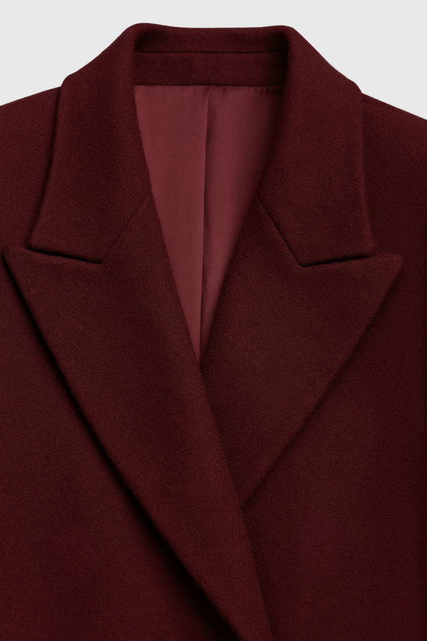 Dames Slim-Fit Bourgondië Jas