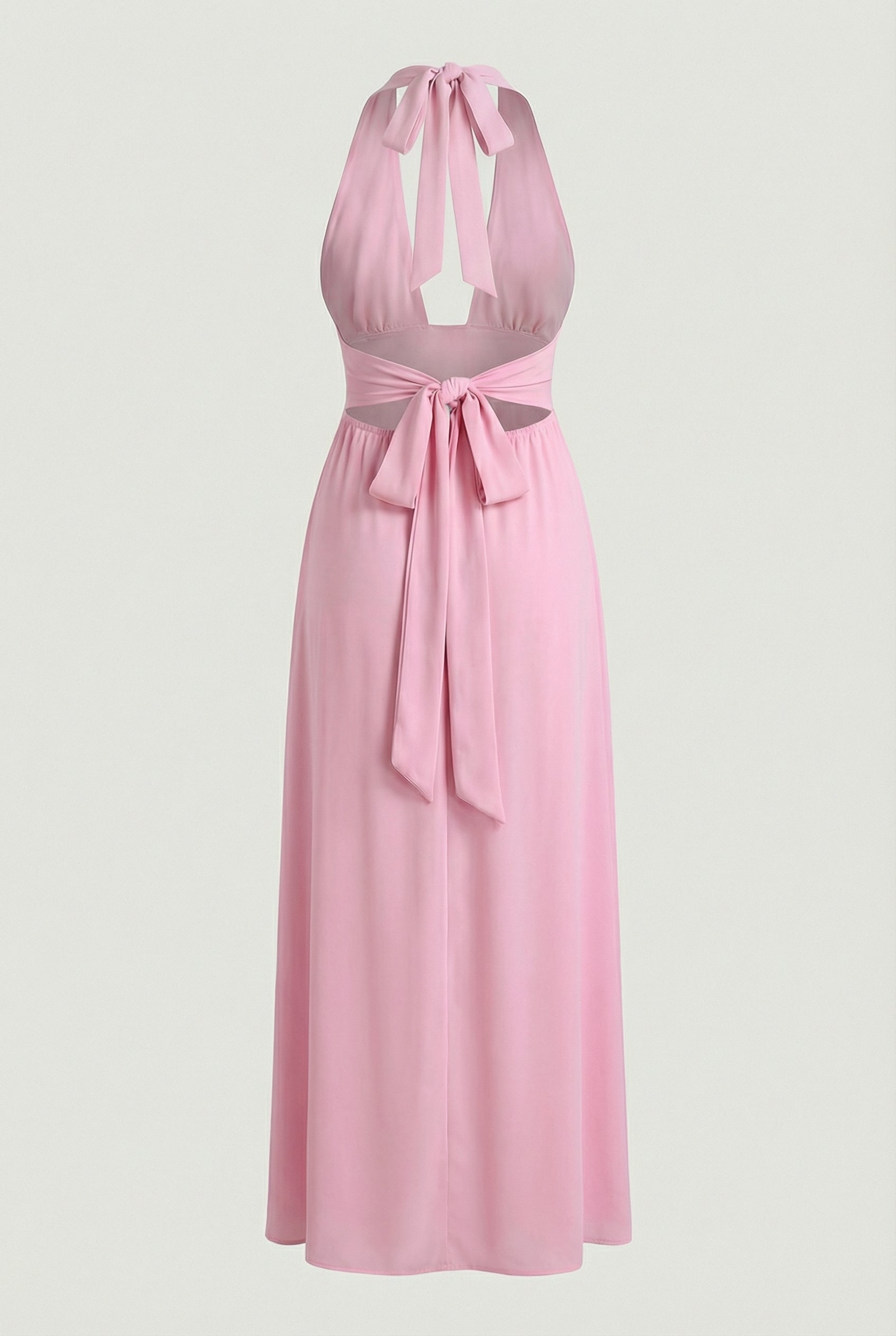 Pink Halter Maxi Dress for Women