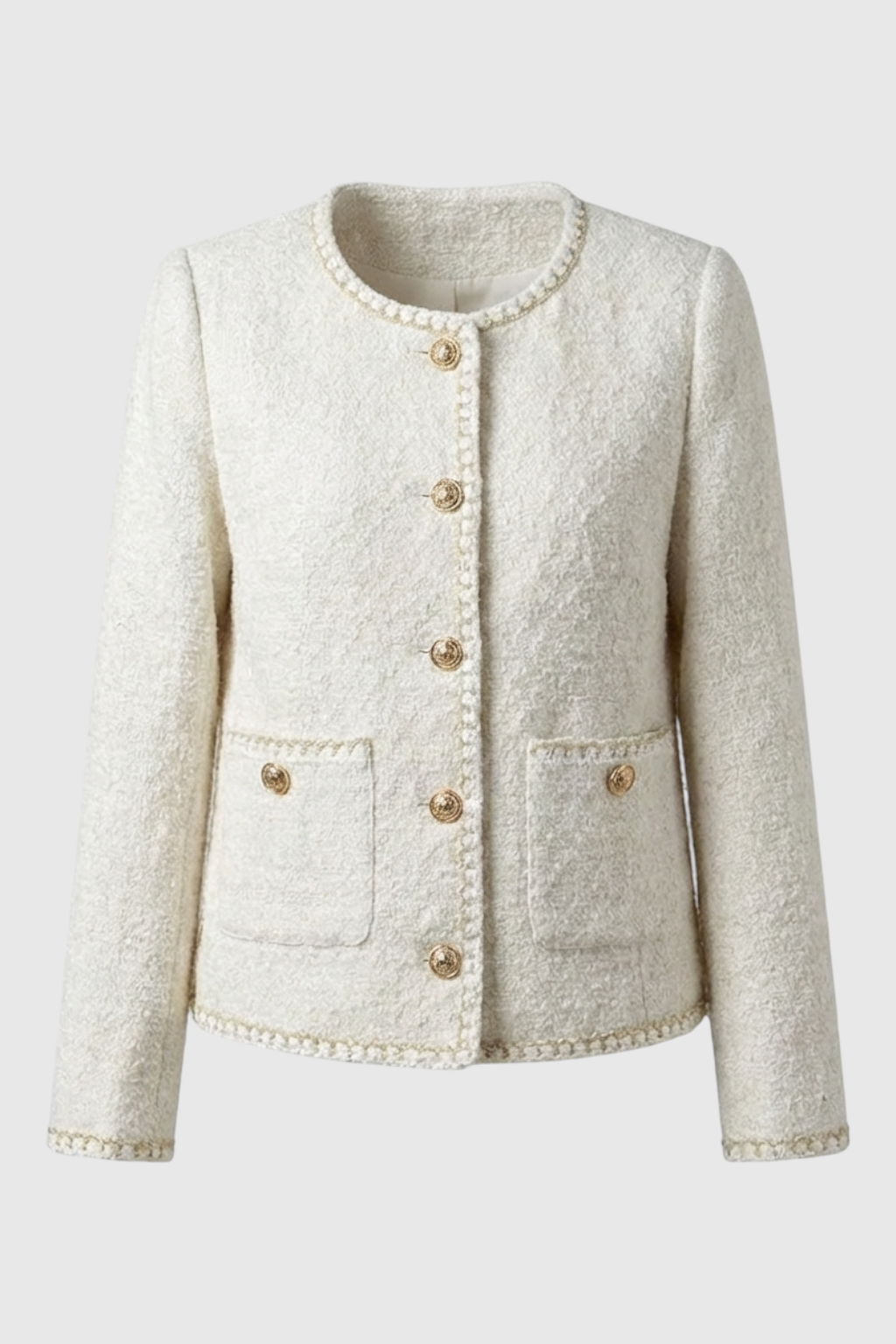 Elegante Dames Vintage Tweed Vestje