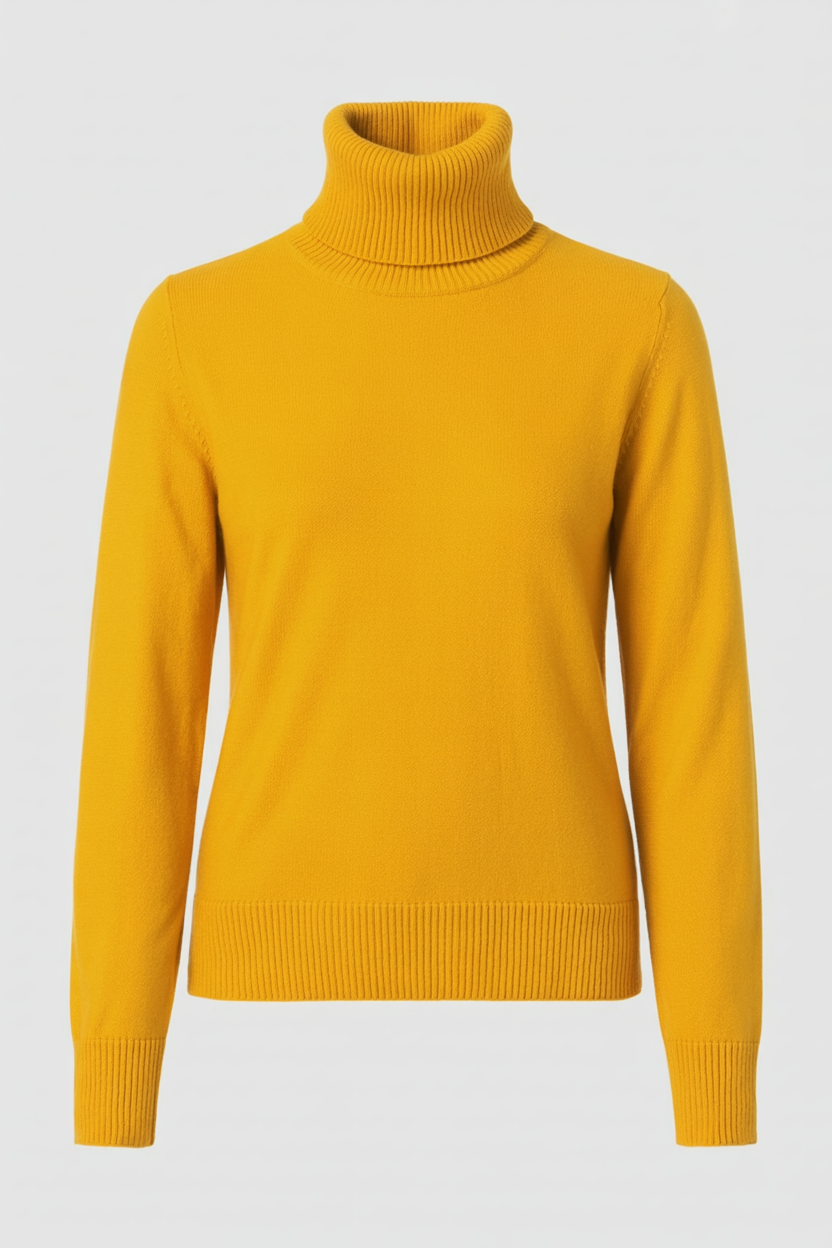 Geel Fleece Gevoerde Thermische Coltrui