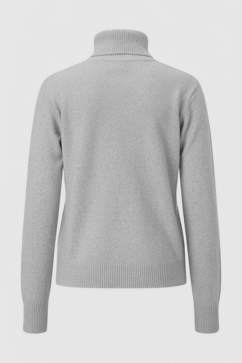 Grijs Fleece Gevoerde Thermische Coltrui