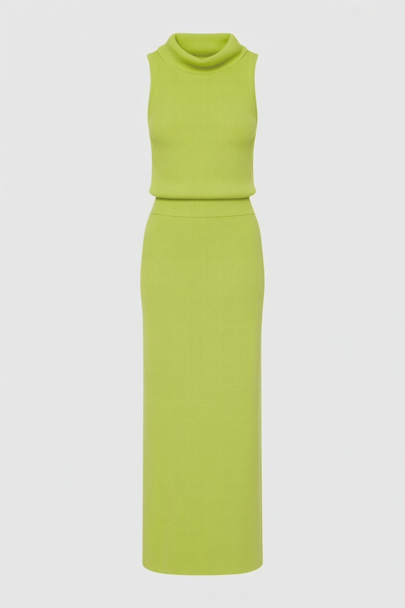Groen Gebreide Set voor Dames