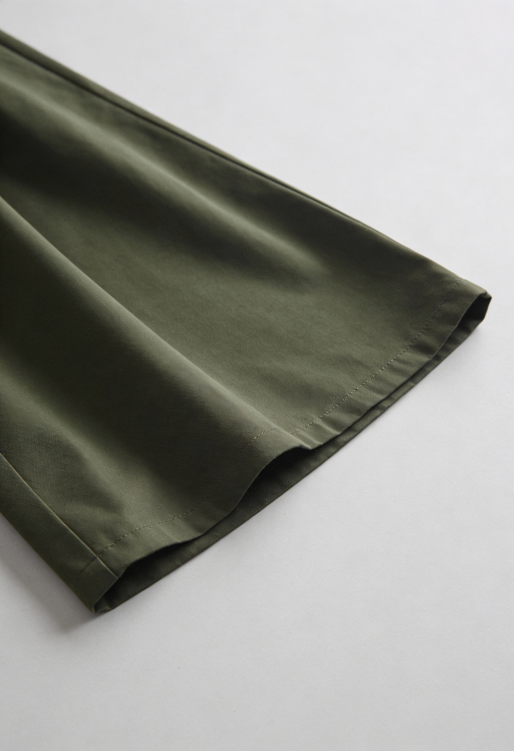 High-Waisted Wide-Leg Army Green Women's Pants - View 8 | Vanda Liamo