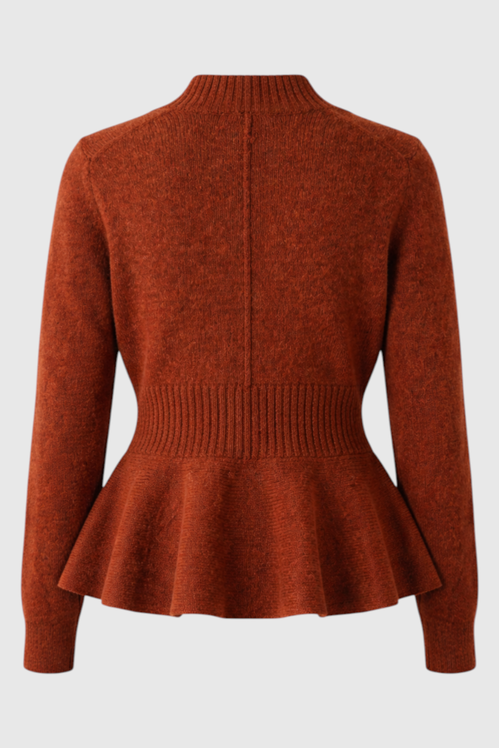 Women's Slim Brown V-Neck Cardigan