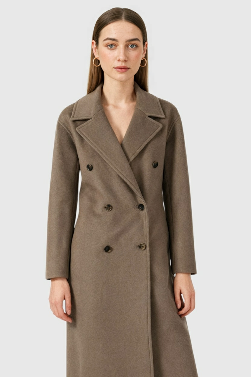 Lange Dames Bruin Jas