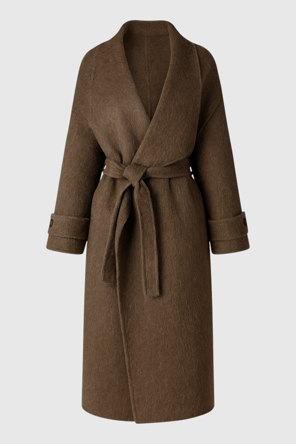 Lange Dames Bruin Jas Voor Winter