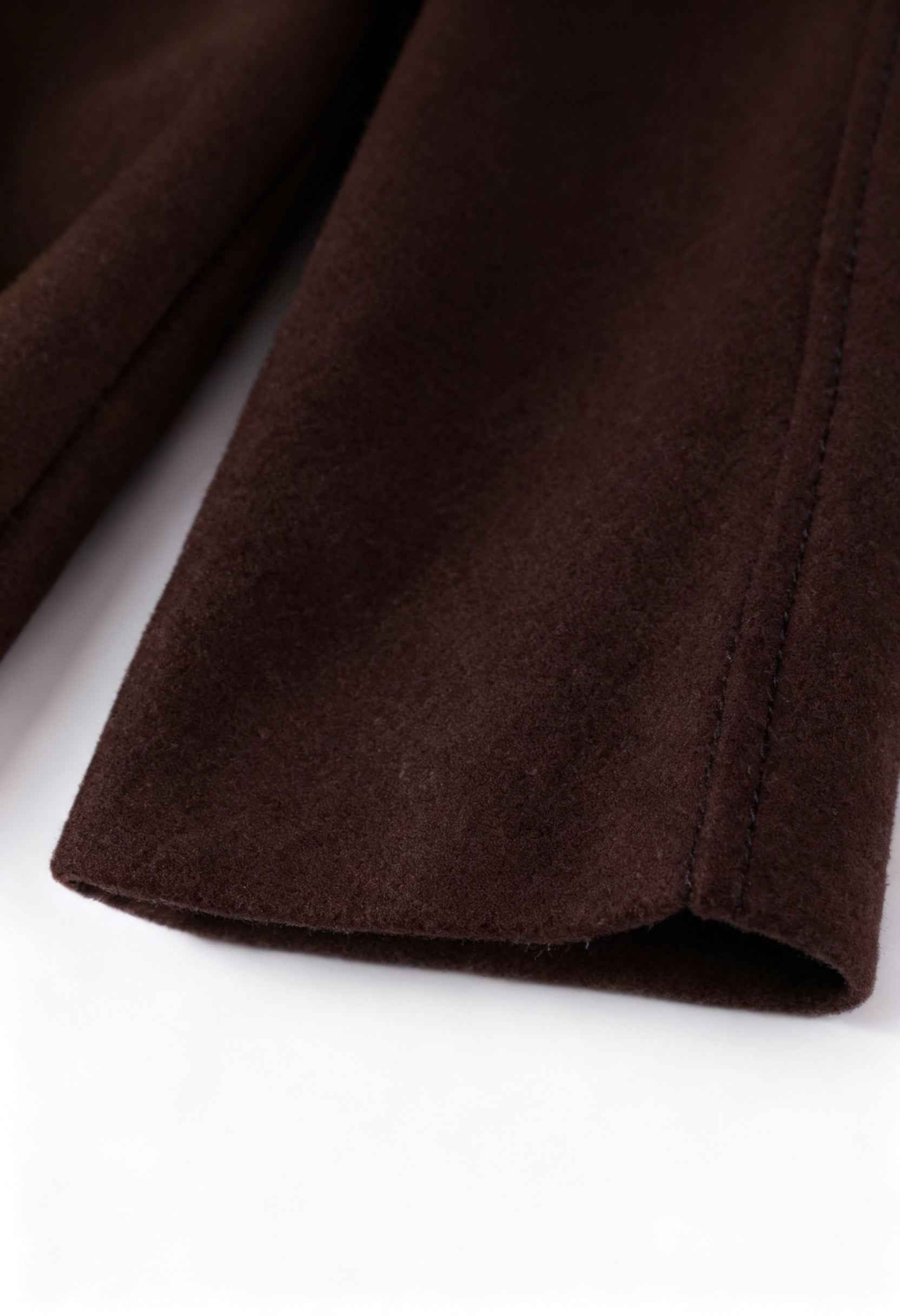 Lange Dames Donkerbruin Jas