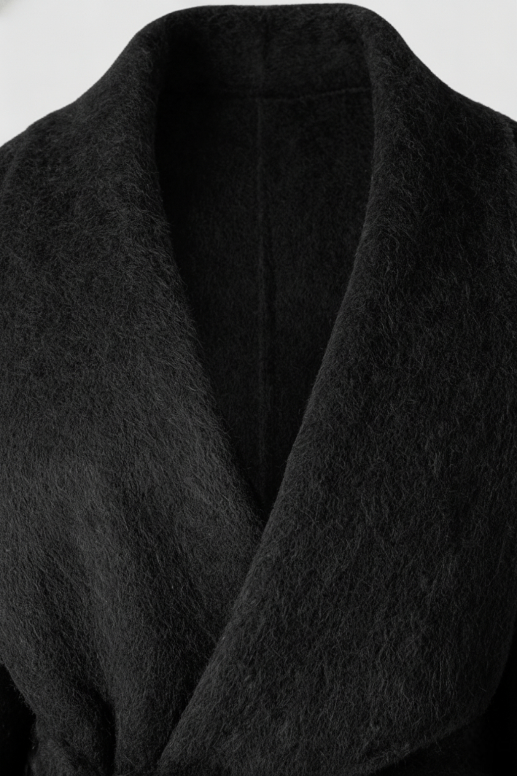 Lange Dames Zwarte Jas Voor Winter