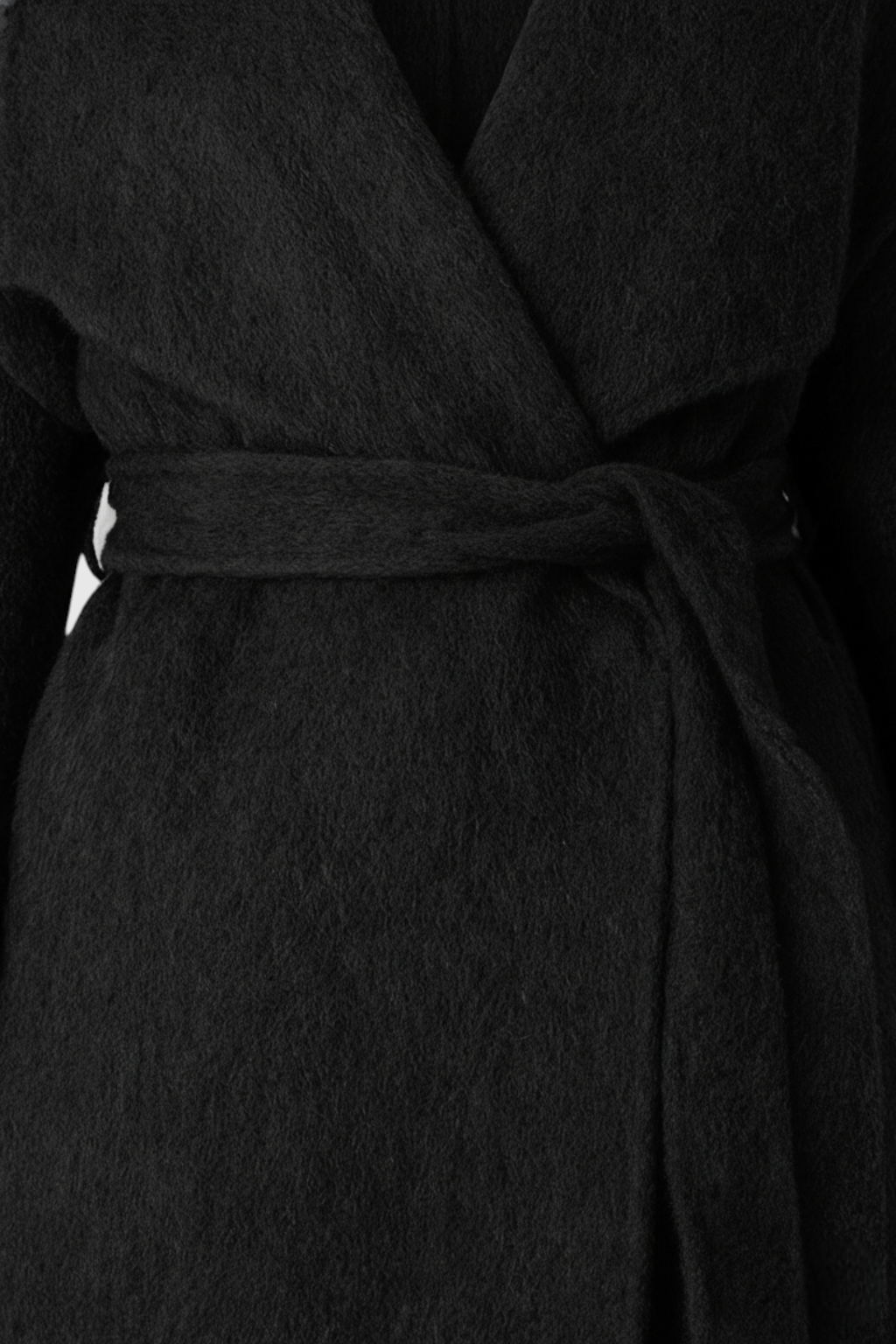 Lange Dames Zwarte Jas Voor Winter