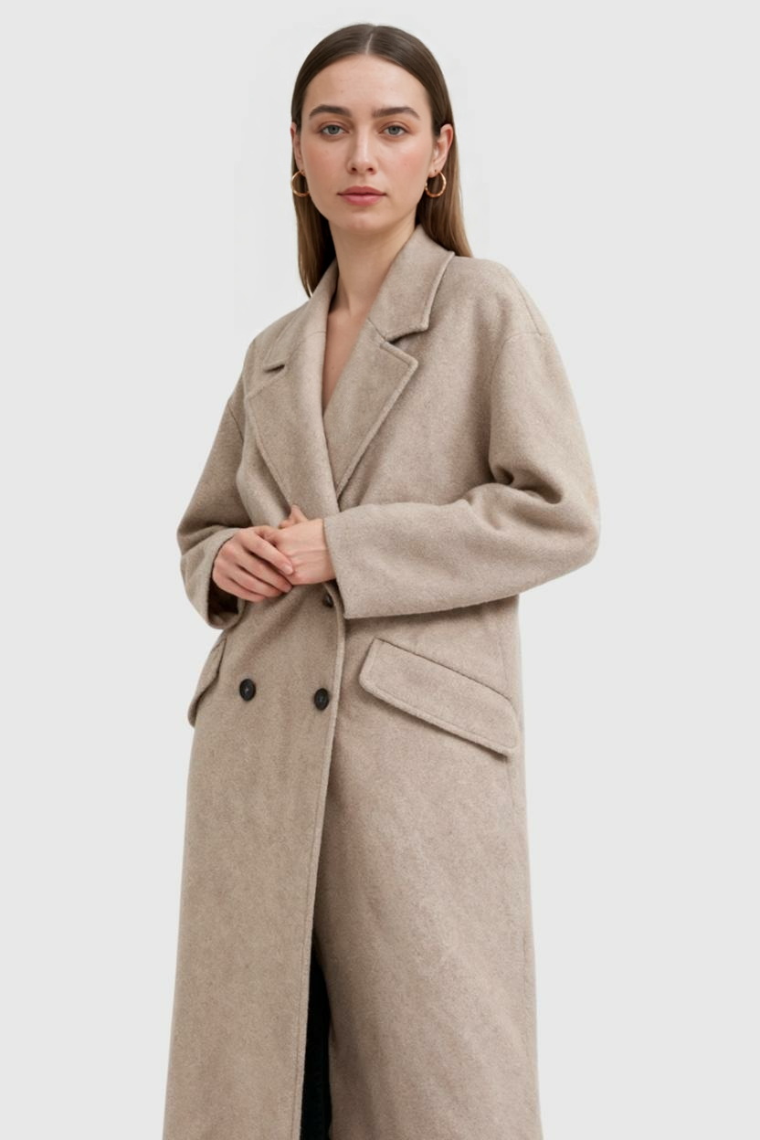 Lange Khaki Jas voor Dames