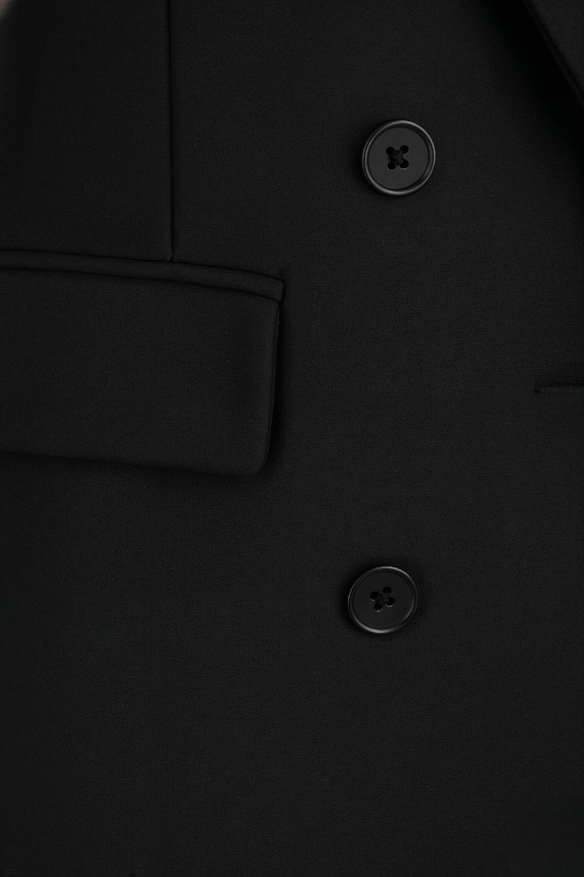 Lange Zwarte Wollen Winterjas voor Dames