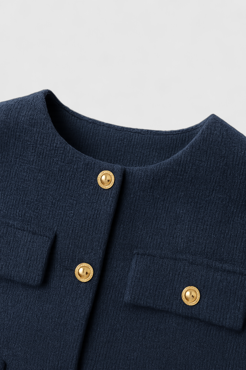 Marineblauw Wintershortjack voor Dames