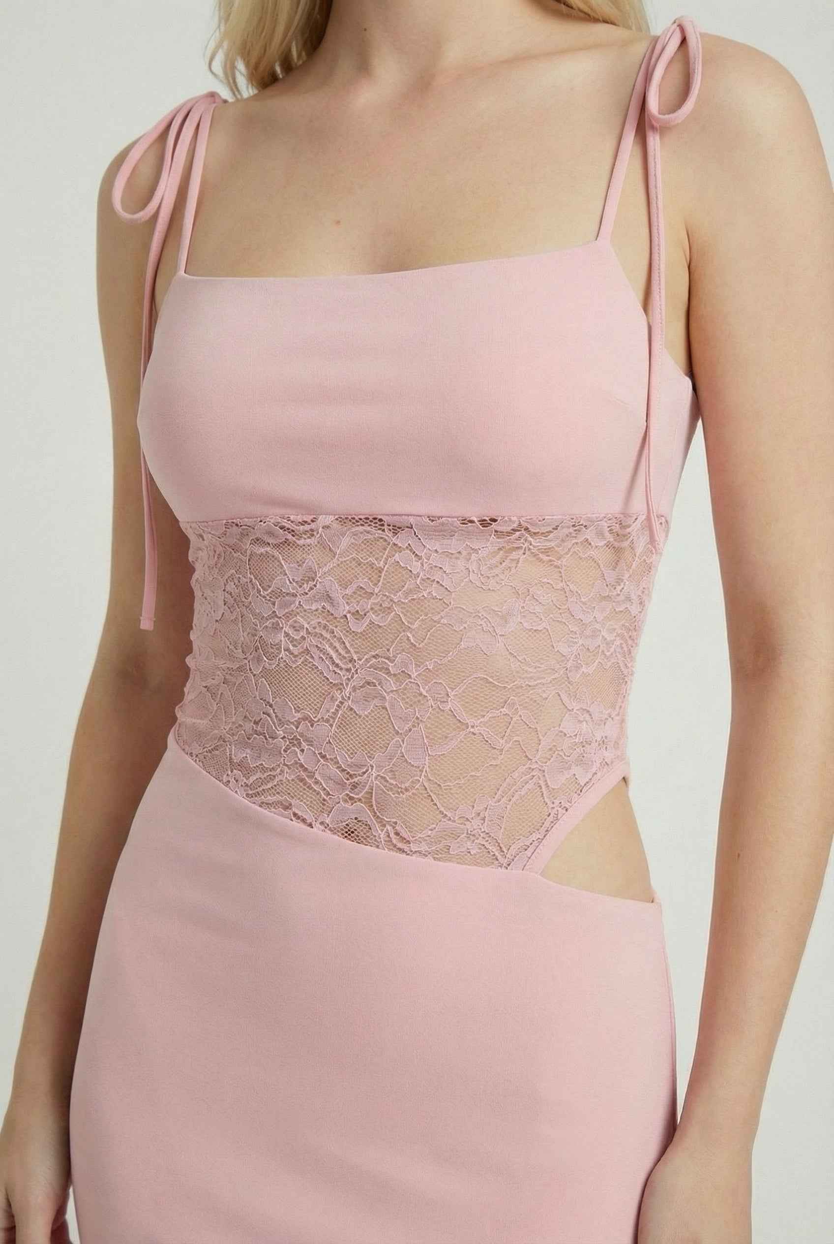 Burgundy Lace Maxi Dress