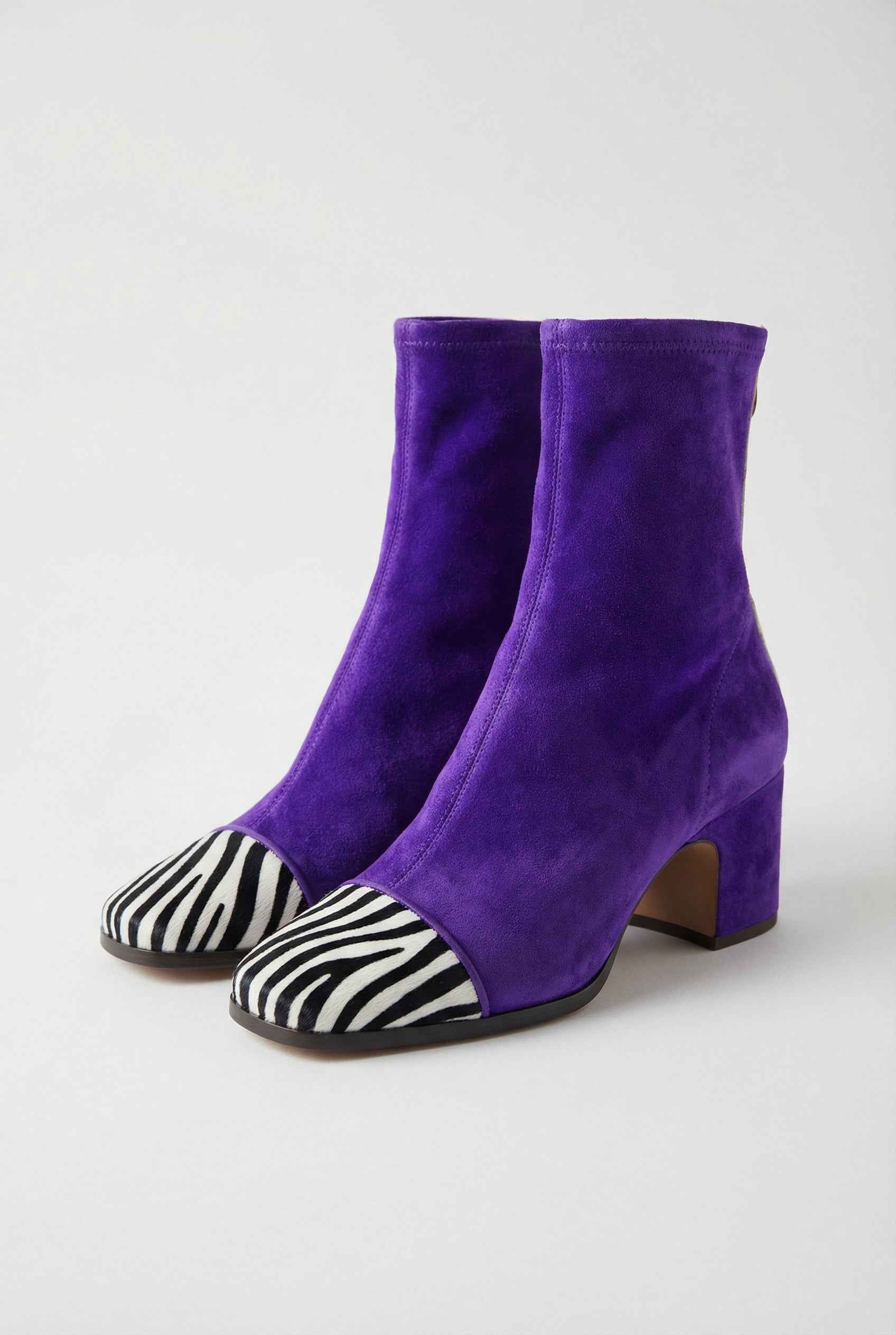 Dark Brown Mid-Calf Heeled Boots for Women