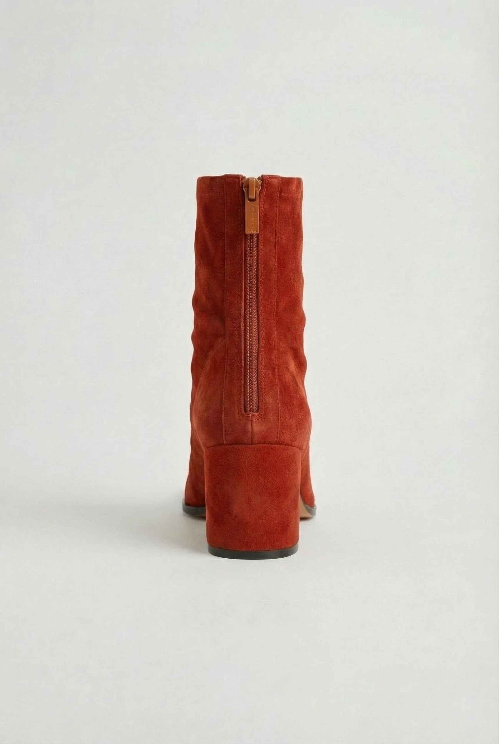 Dark Brown Mid-Calf Heeled Boots for Women