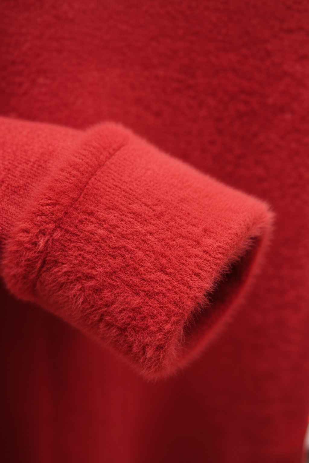 Rood Fleece Gevoerde Thermische Coltrui