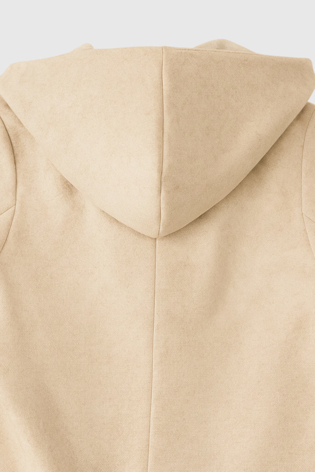 Stijlvolle Lange Khaki Jas met Capuchon