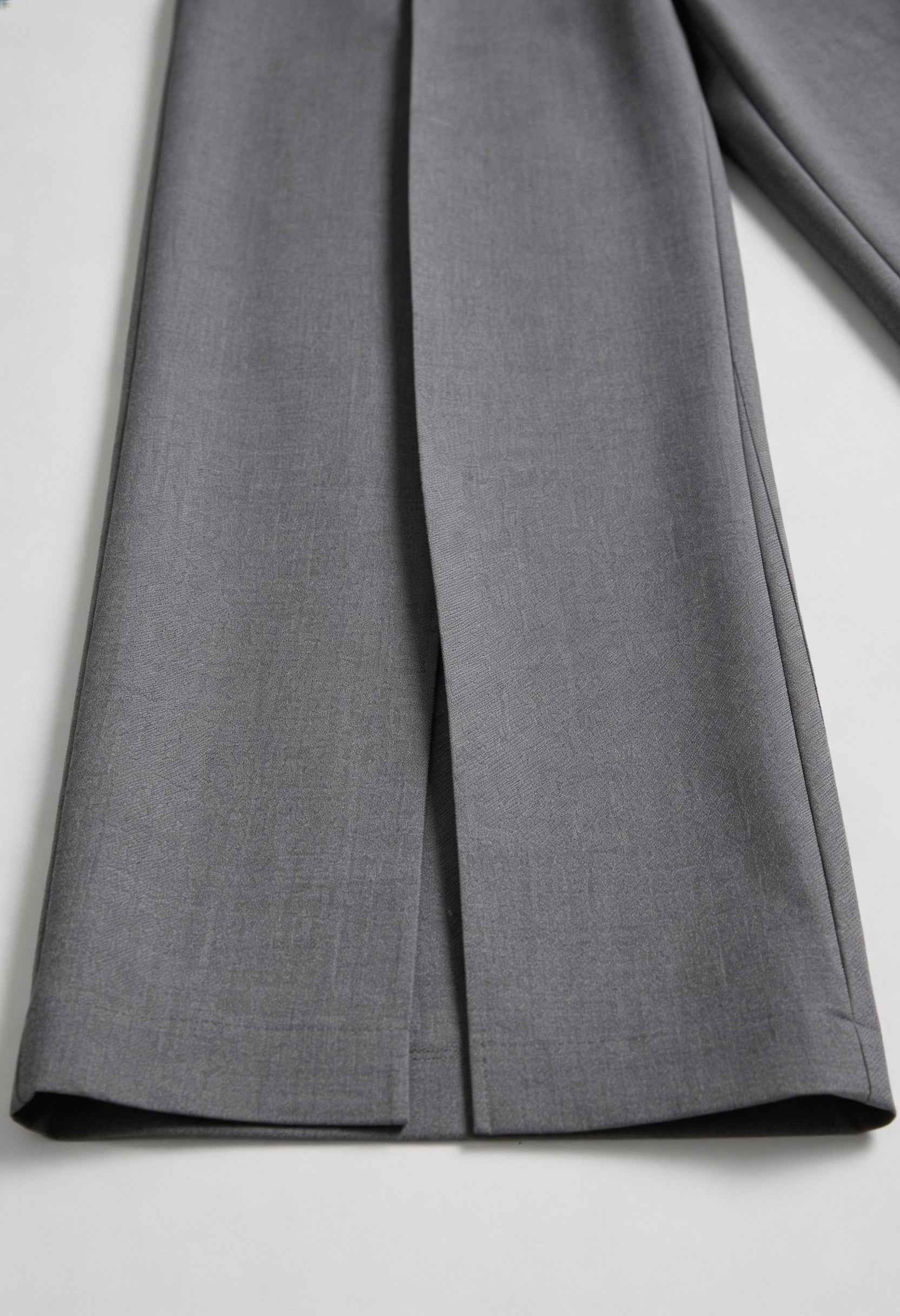 Vrouwen Hoge Taille Grijs Geplooide Broek