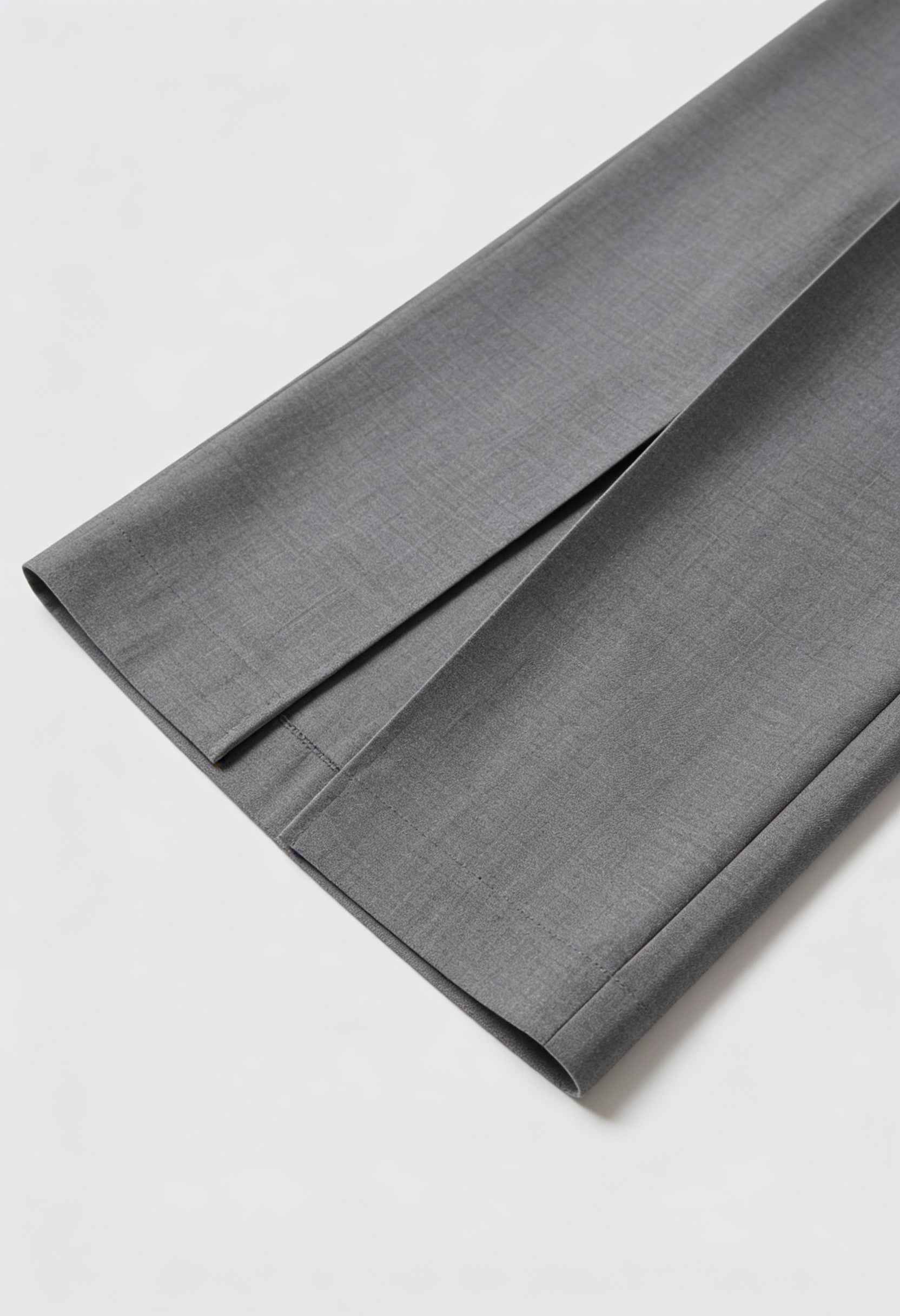 Vrouwen Hoge Taille Grijs Geplooide Broek