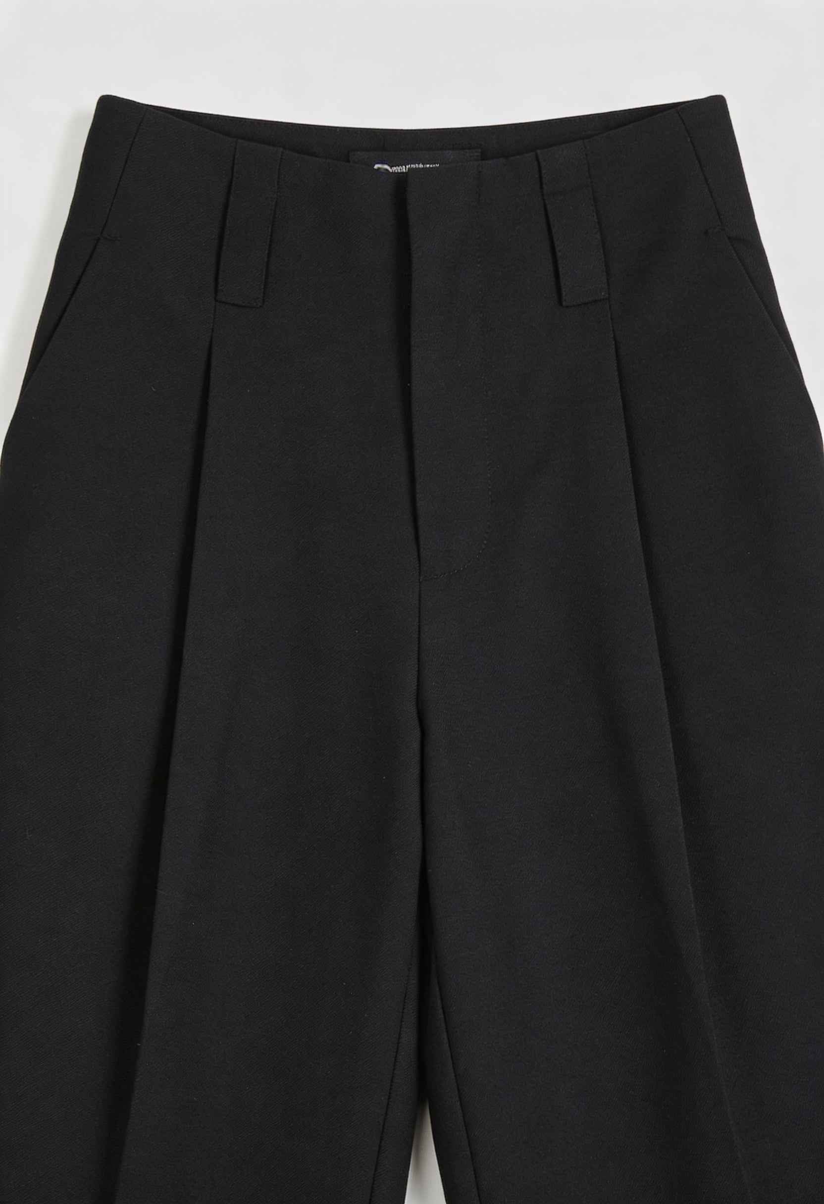 Vrouwen Hoge Taille Wit Geplooide Broek