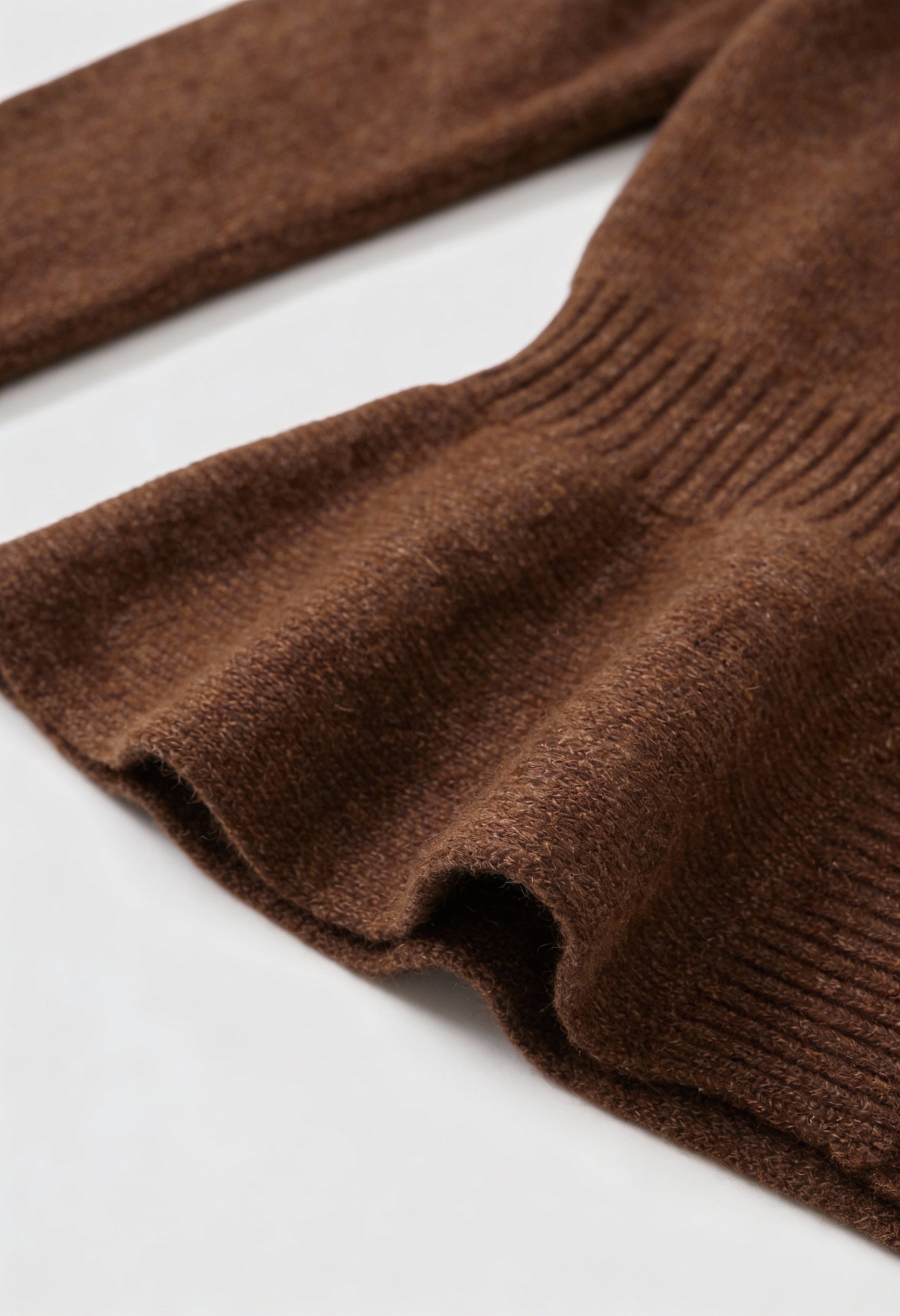 Women's Slim Brown V-Neck Cardigan