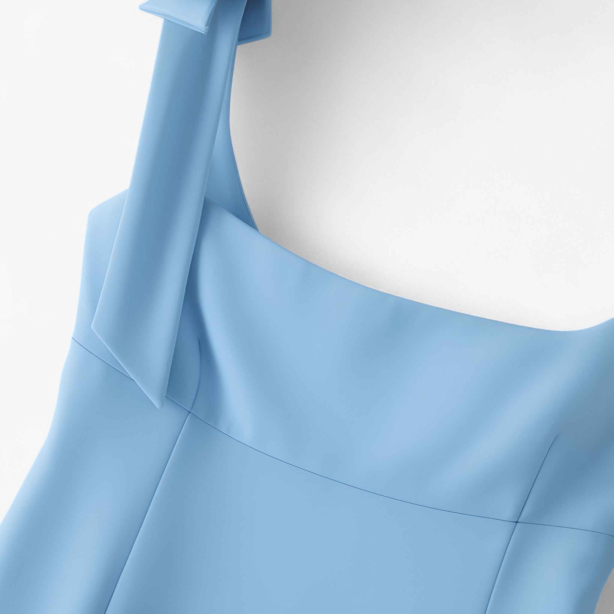 Dames Tops : Amelie vrouwen cami top met strik in blauw - Slanke stijl in van Vanda Liamo