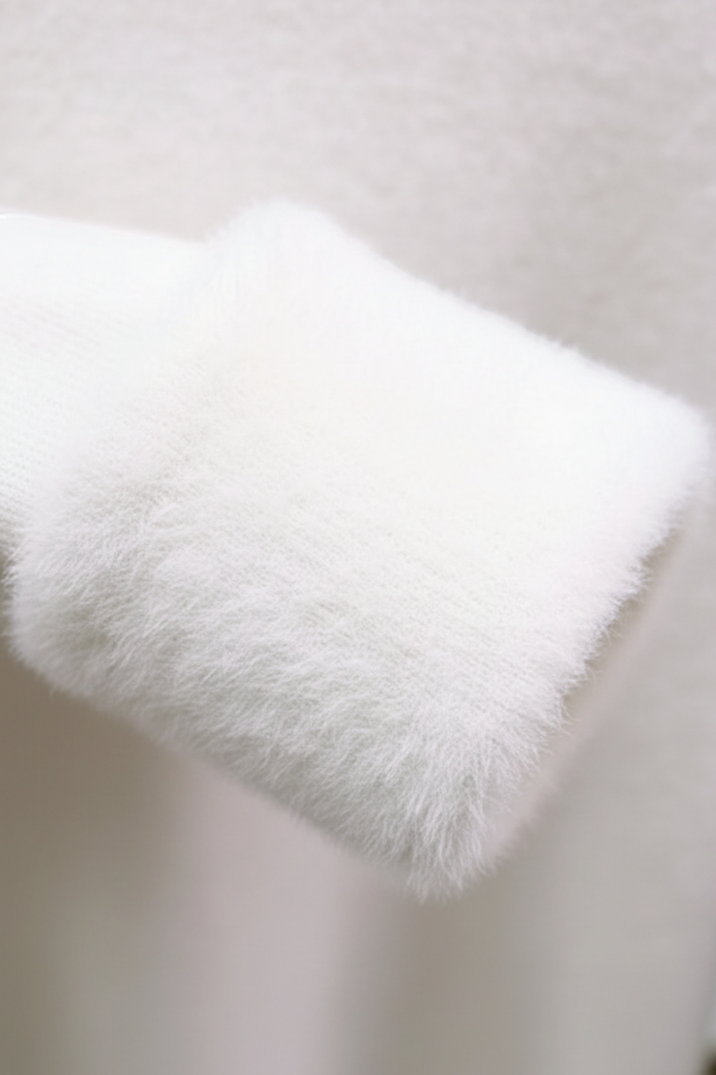 Wit Fleece Gevoerde Thermische Coltrui
