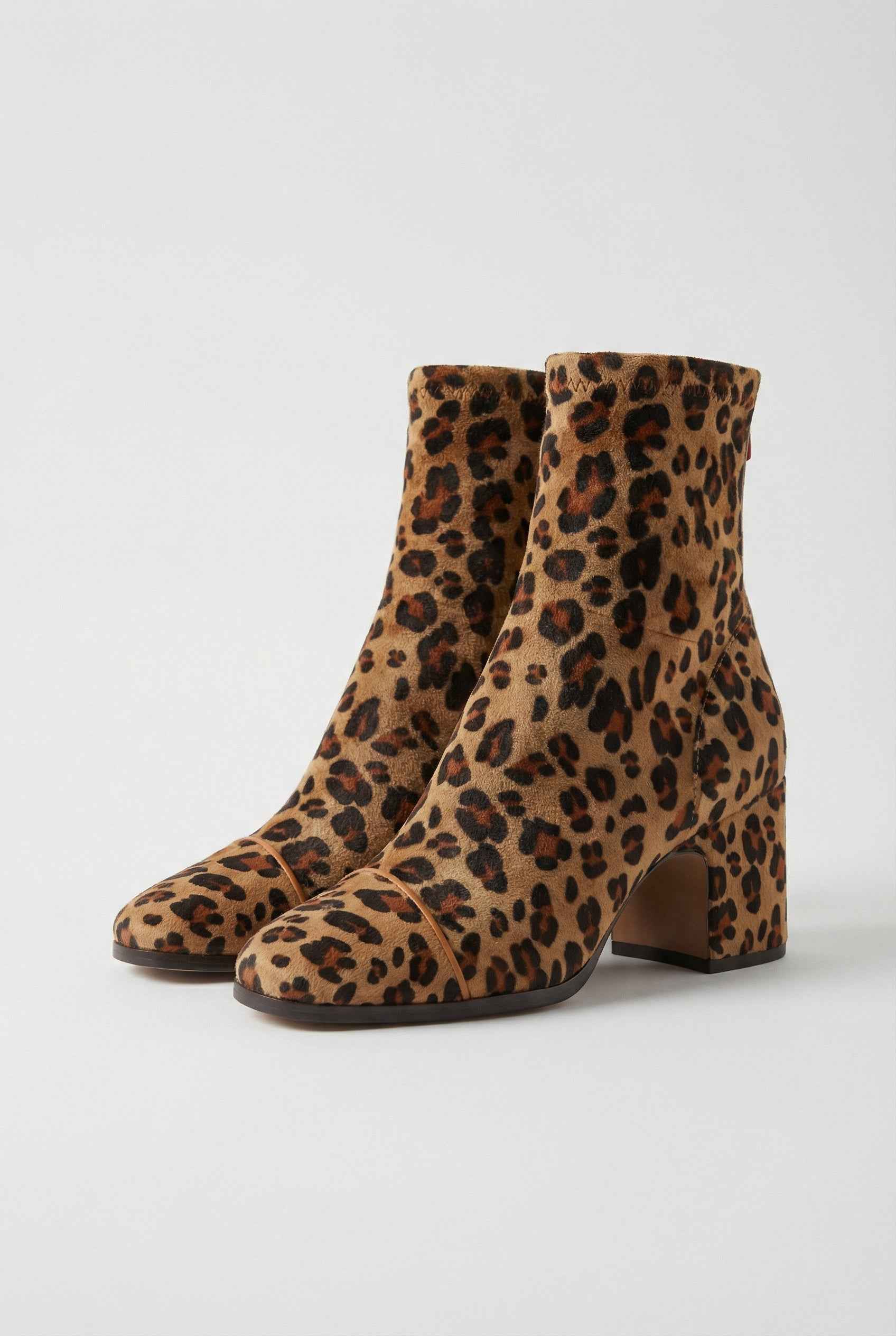 Red Retro Mid-Calf Boots for Women with Statement Heel