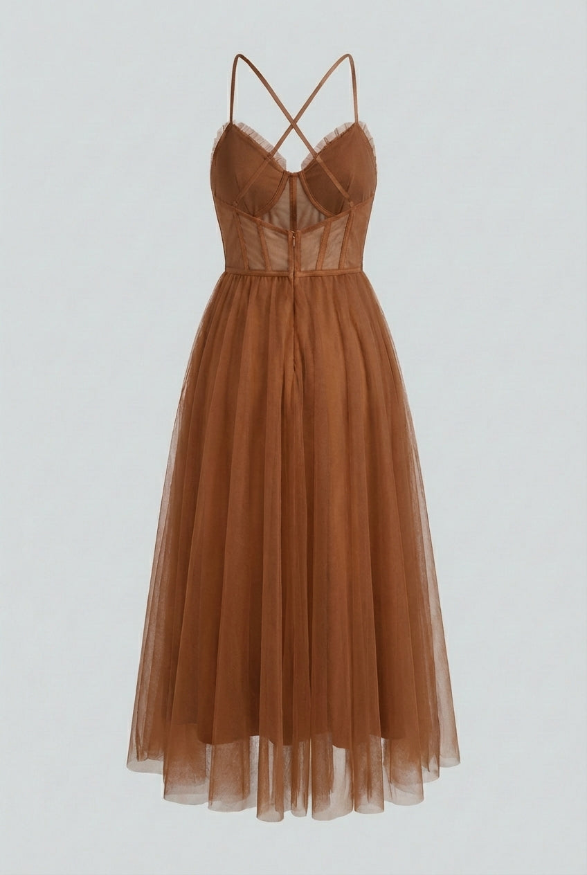 Women’s Brown Midi Dress