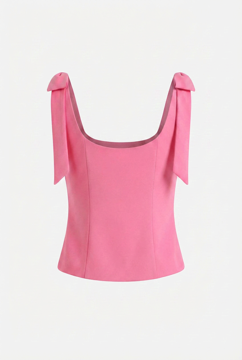 Women's Cami Top - Slim Bow in Pink