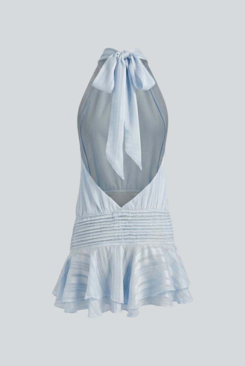 Women’s Chic Blue Mini Summer Dress – Flattering Fit for Effortless Day Looks