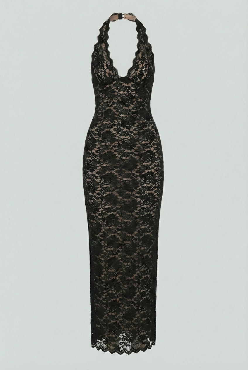 Women's Lace Maxi Dress - Women's Dresses