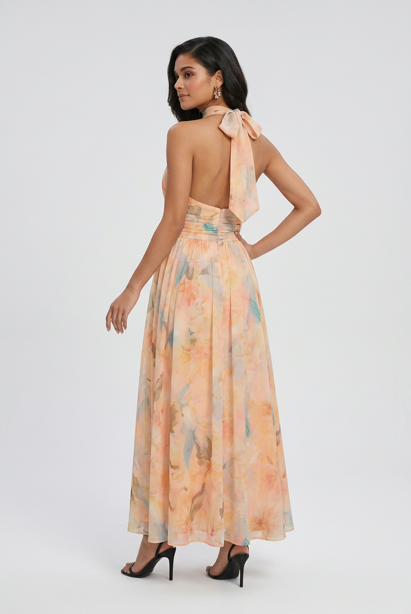 Women's Halterneck Maxi Dress for Summer
