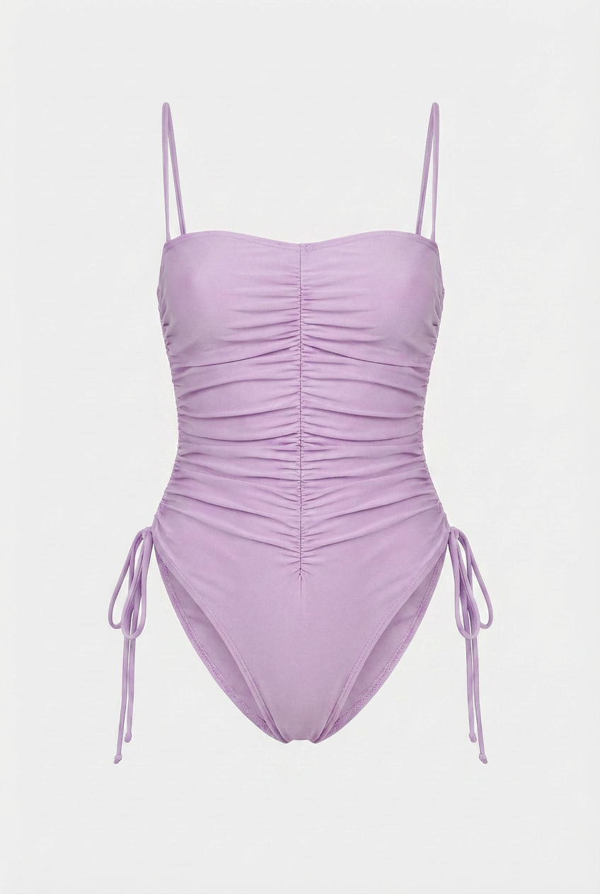 Women's Swimwear : Women's Light Purple One-Piece Swimsuit - Stylish & Comfortable in Light Purple van Vanda Liamo