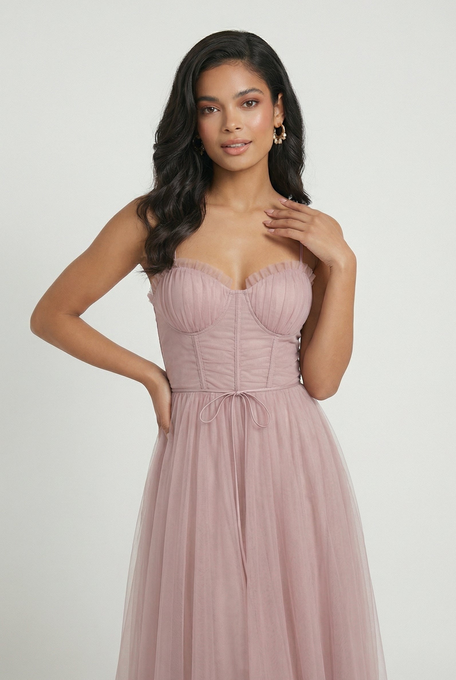Women's Pink Sleeveless Midi Dress | Vanda Liamo