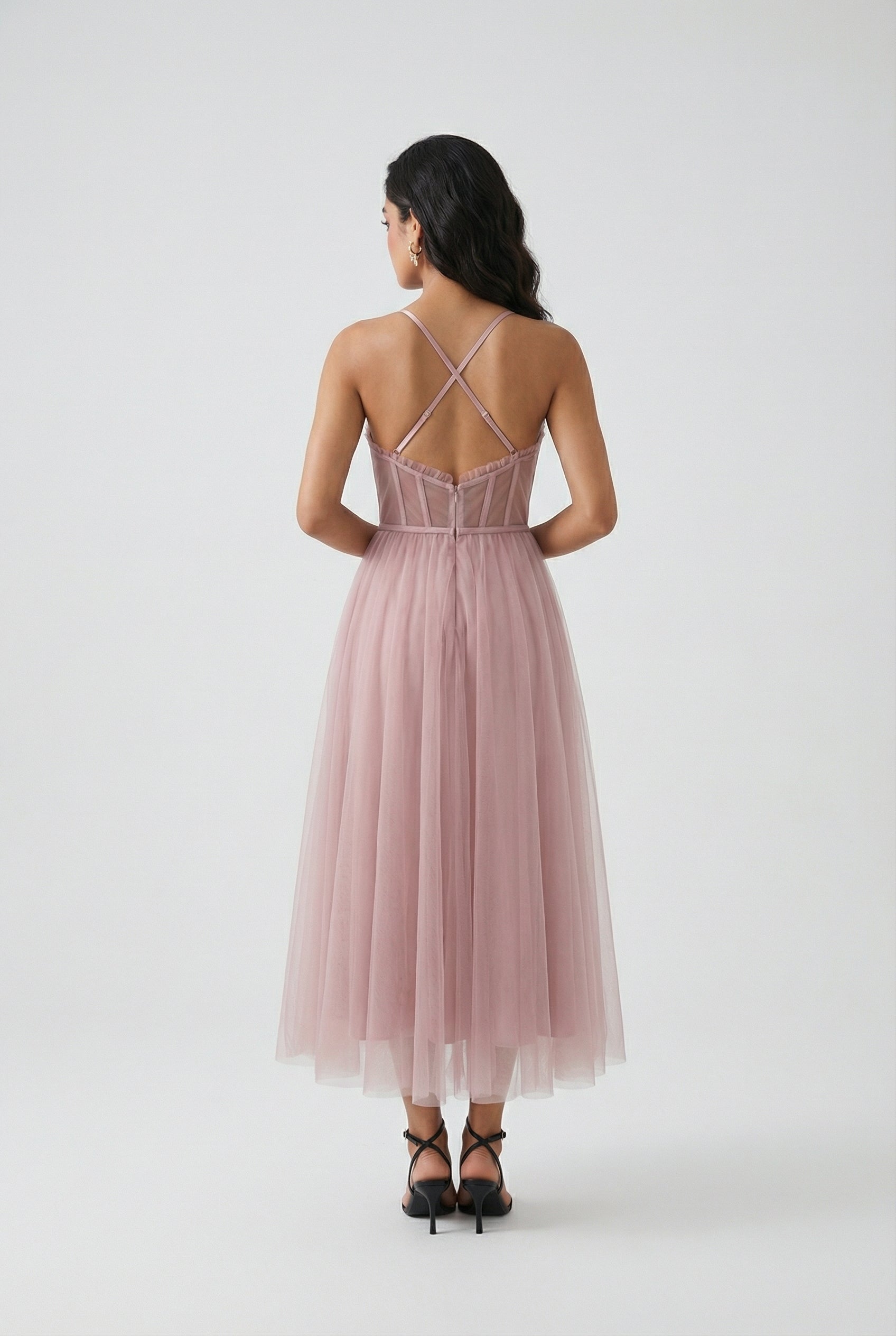 Women’s Pink Sleeveless Midi Dress