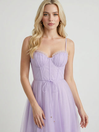 Women's Purple Cotton Blend V-Neck Midi Dress with Pockets - Sizes S-XL