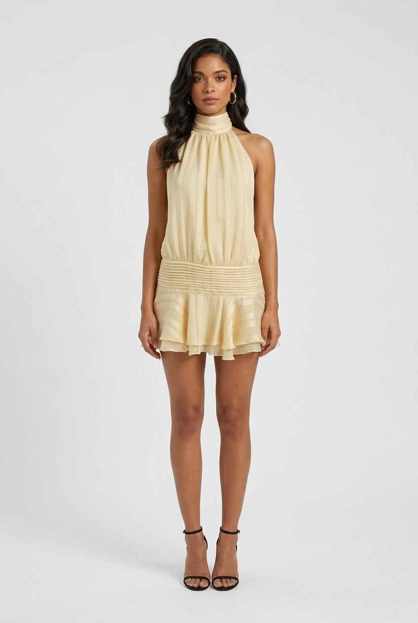 Women’s Radiant Yellow Mini Summer Dress – Playful & Feminine Warm-Weather Style