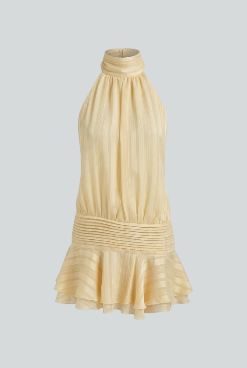 Women’s Radiant Yellow Mini Summer Dress – Playful & Feminine Warm-Weather Style