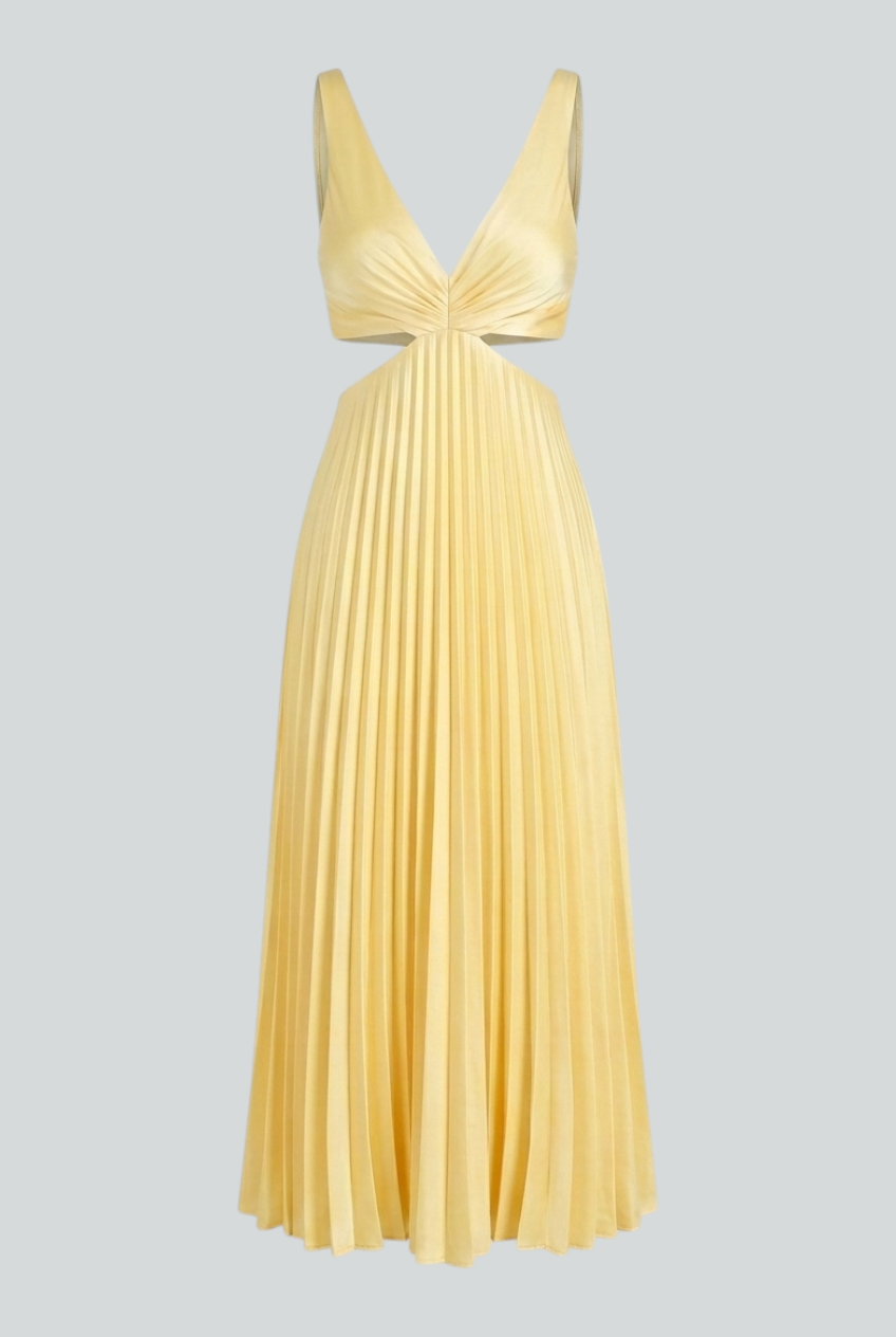 Women’s Sunlit Pleated Dress – Flowing Elegance for Warm Days