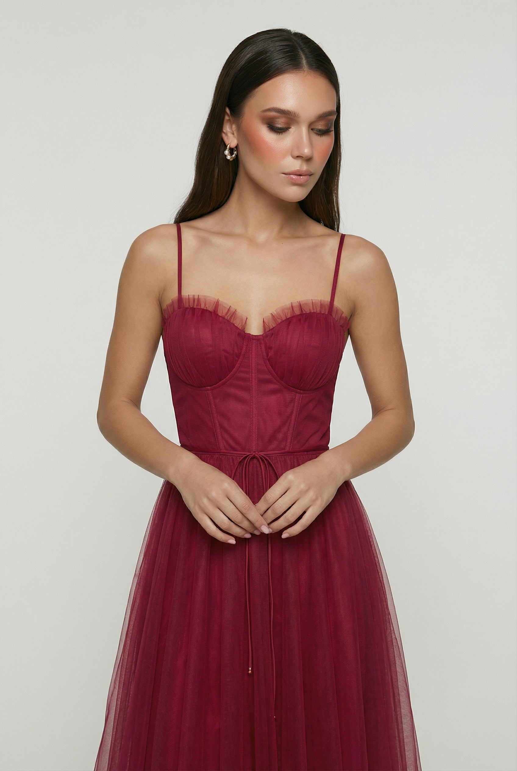 Women’s Wine Red Midi Dress