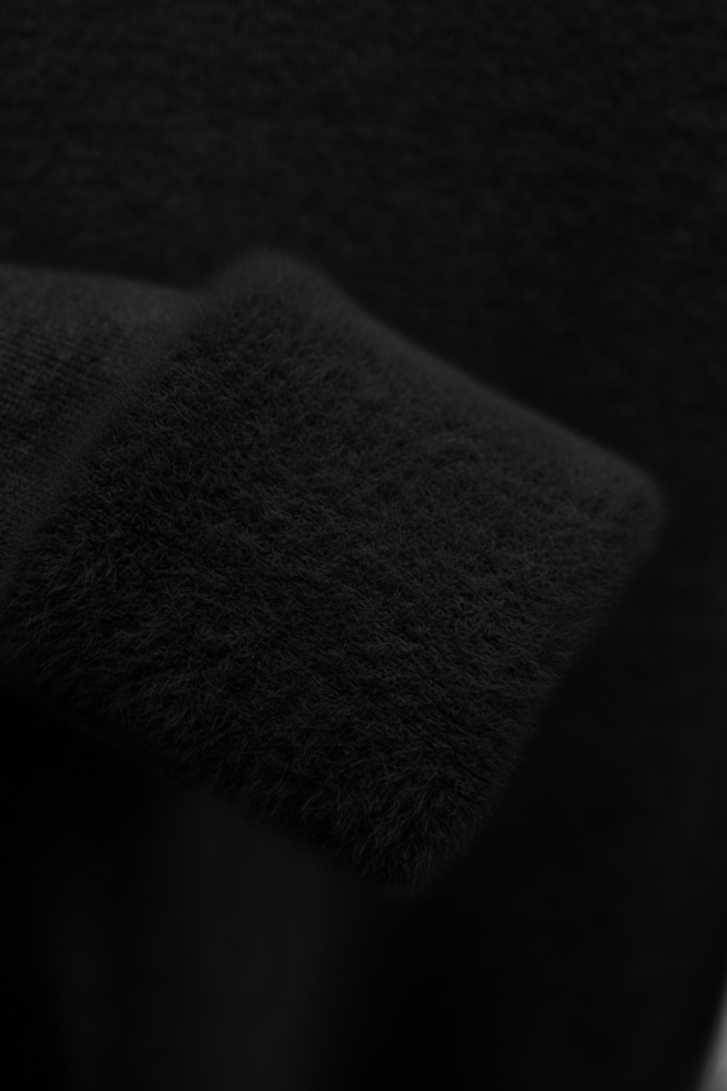Zwart Fleece Gevoerde Thermische Coltrui