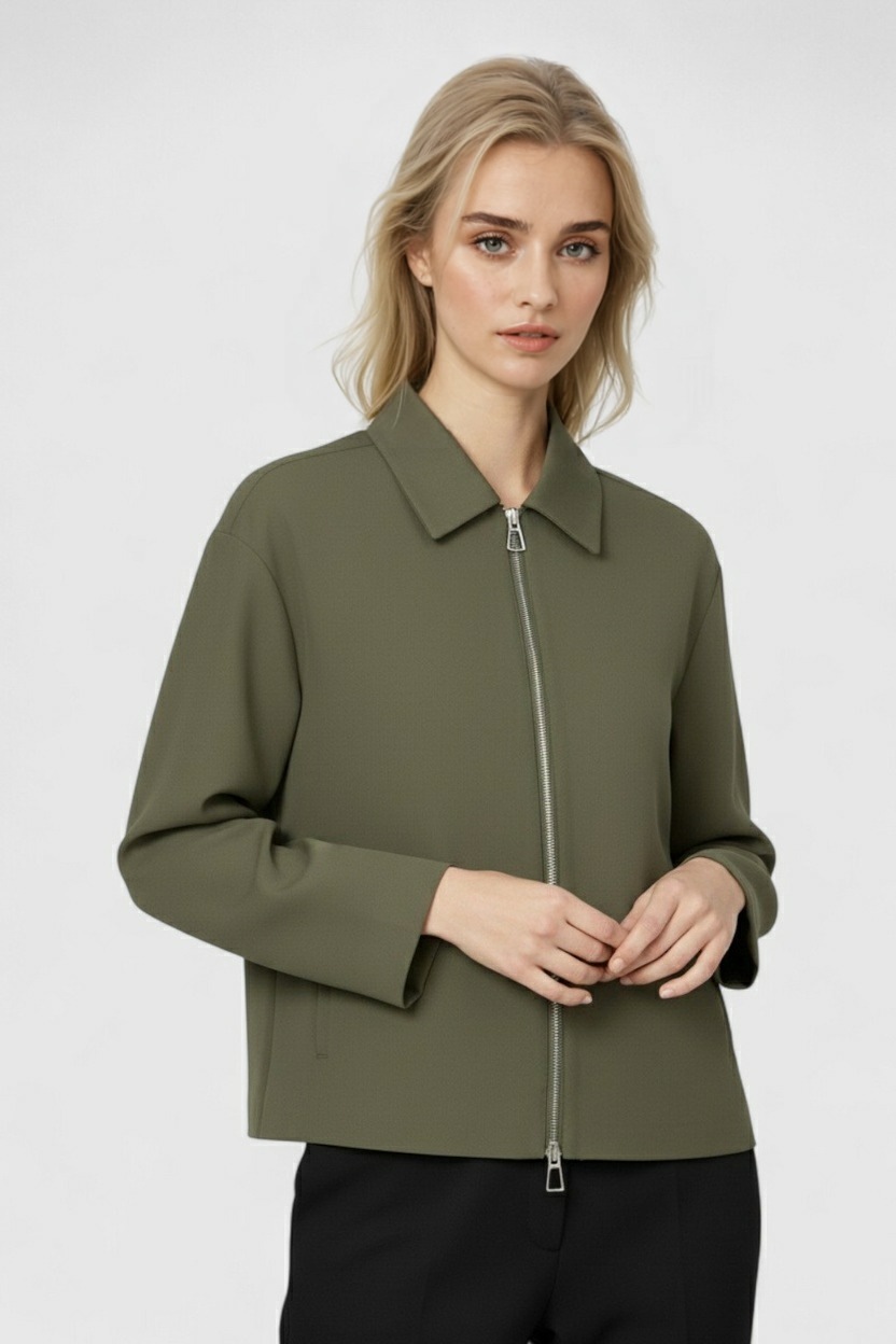 Dames Casual Bomberjack - Legergroen